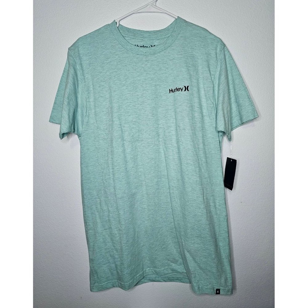 Hurley One Only SS T-Shirt Sea Foam Green Sz Men's M Medium Surf Surfing Wave